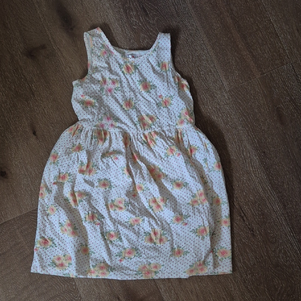 Cream Scoop Neck Sleeveless Sundress